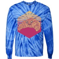 Kawaii Croissant Vintage Gift Tie-Dye Long Sleeve Shirt