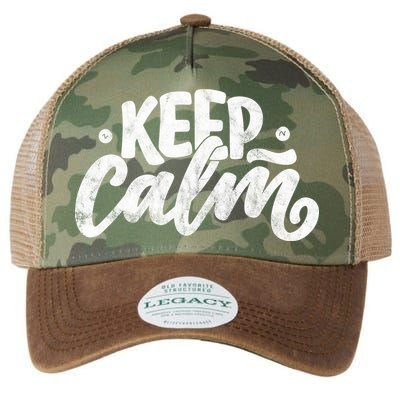 Keep Calm Vintage Quote Legacy Tie Dye Trucker Hat