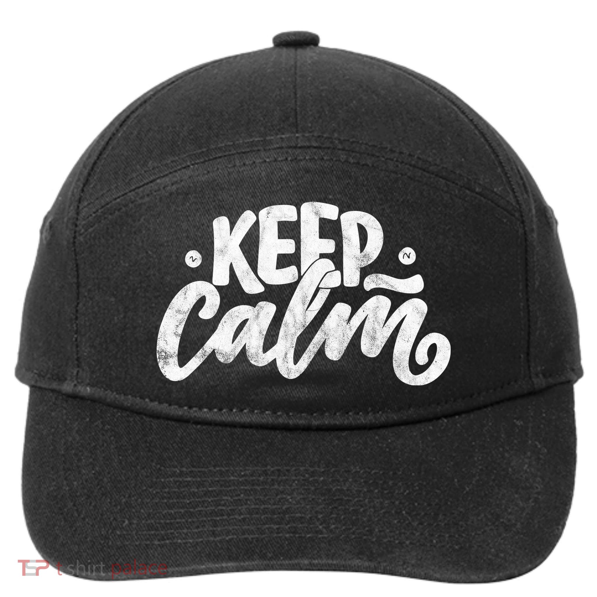 Keep Calm Vintage Quote 7-Panel Snapback Hat