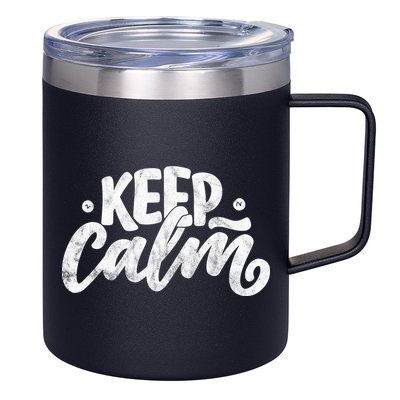 Keep Calm Vintage Quote 12oz Stainless Steel Coffee Mug