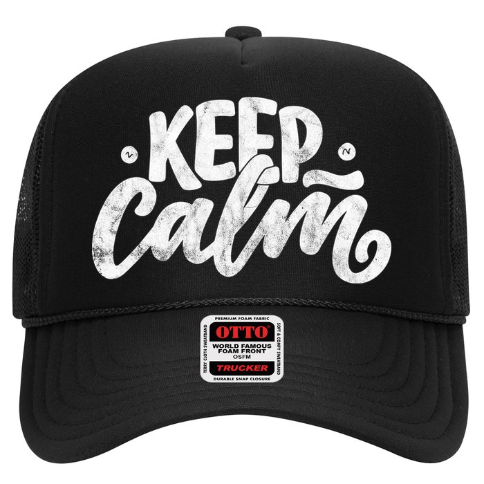 Keep Calm Vintage Quote Trucker Hat