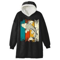 Koi Carp Vintage Koi Fish Hooded Wearable Blanket