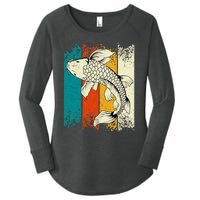 Koi Carp Vintage Koi Fish Women's Perfect Tri Tunic Long Sleeve Shirt