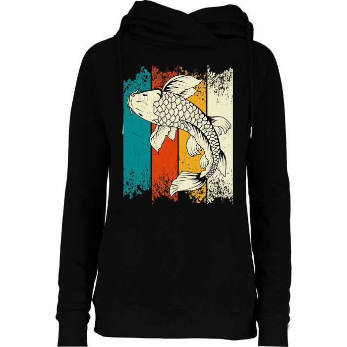 Koi Carp Vintage Koi Fish Womens Funnel Neck Pullover Hood