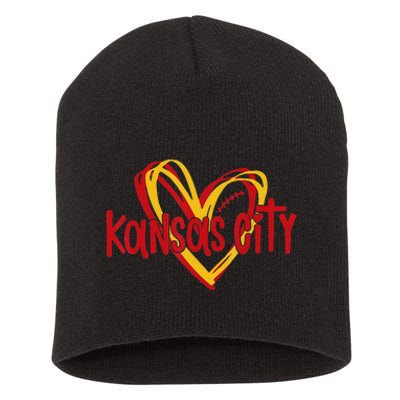 Kansas City Vintage Love Heart KC valentine day Short Acrylic Beanie