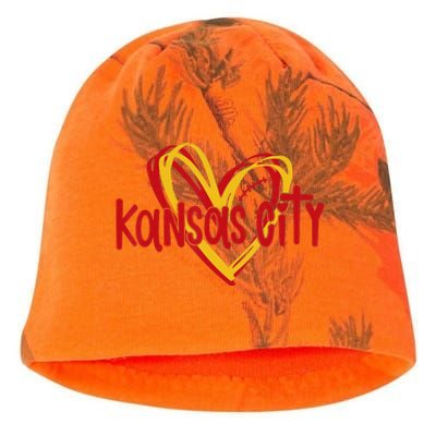 Kansas City Vintage Love Heart KC valentine day Kati - Camo Knit Beanie