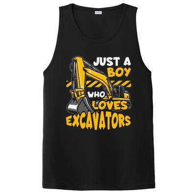 Kids Construction Vehicle Just A Boy Who Loves Excavators PosiCharge Competitor Tank