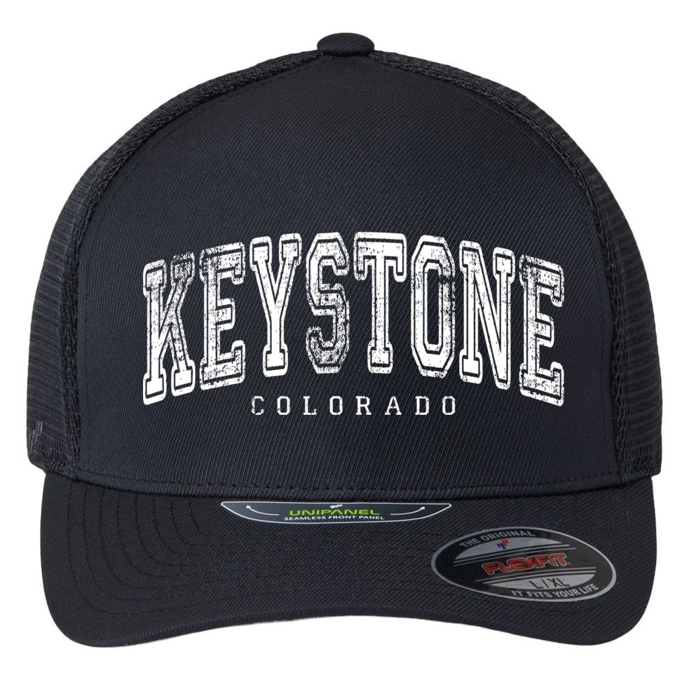 Keystone Colorado Vintage Retro Us City State Travel Meaningful Gift Flexfit Unipanel Trucker Cap