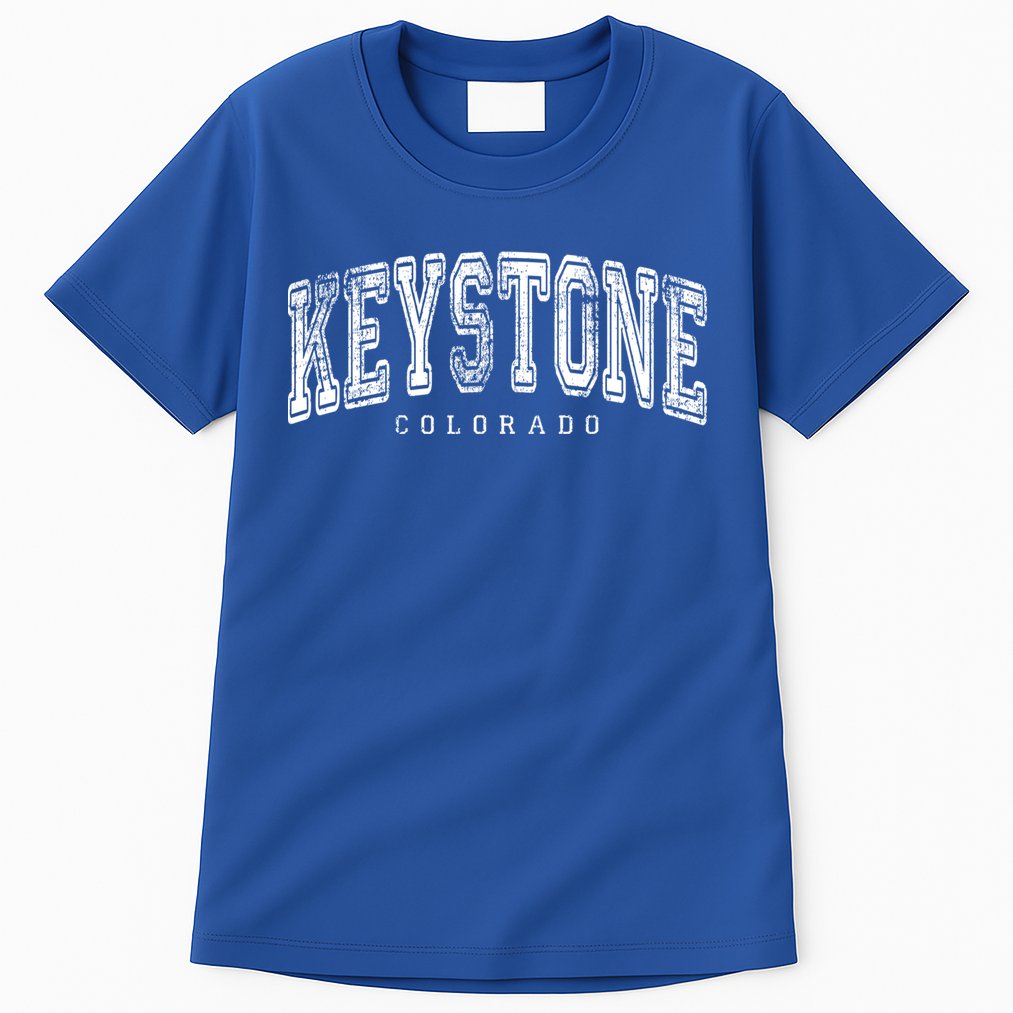 Keystone Colorado Vintage Retro Us City State Travel Meaningful Gift Tall T-Shirt