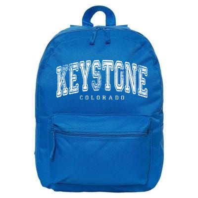 Keystone Colorado Vintage Retro Us City State Travel Meaningful Gift 16 in Basic Backpack