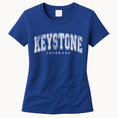 Keystone Colorado Vintage Retro Us City State Travel Meaningful Gift Womens T-Shirt