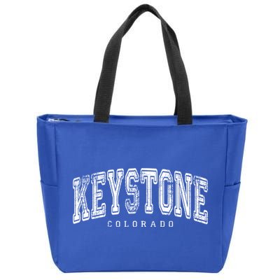 Keystone Colorado Vintage Retro Us City State Travel Meaningful Gift Zip Tote Bag
