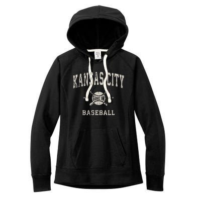 Kansas City Vintage Baseball Throwback Retro Design Women's Fleece Hoodie