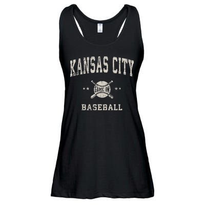 Kansas City Vintage Baseball Throwback Retro Design Ladies Essential Flowy Tank