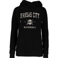 Kansas City Vintage Baseball Throwback Retro Design Womens Funnel Neck Pullover Hood