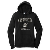 Kansas City Vintage Baseball Throwback Retro Design Women's Pullover Hoodie