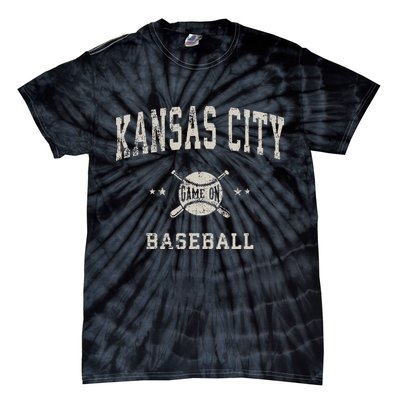 Kansas City Vintage Baseball Throwback Retro Design Tie-Dye T-Shirt