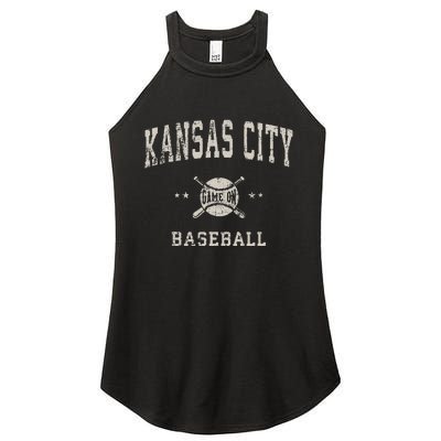 Kansas City Vintage Baseball Throwback Retro Design Women’s Perfect Tri Rocker Tank