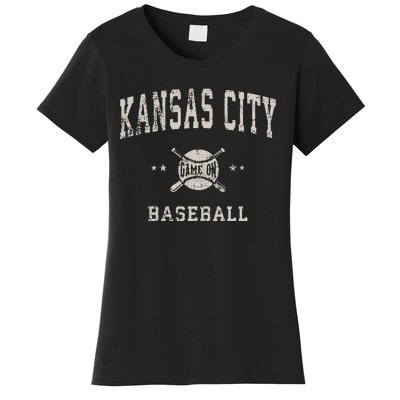 Kansas City Vintage Baseball Throwback Retro Design Women's T-Shirt