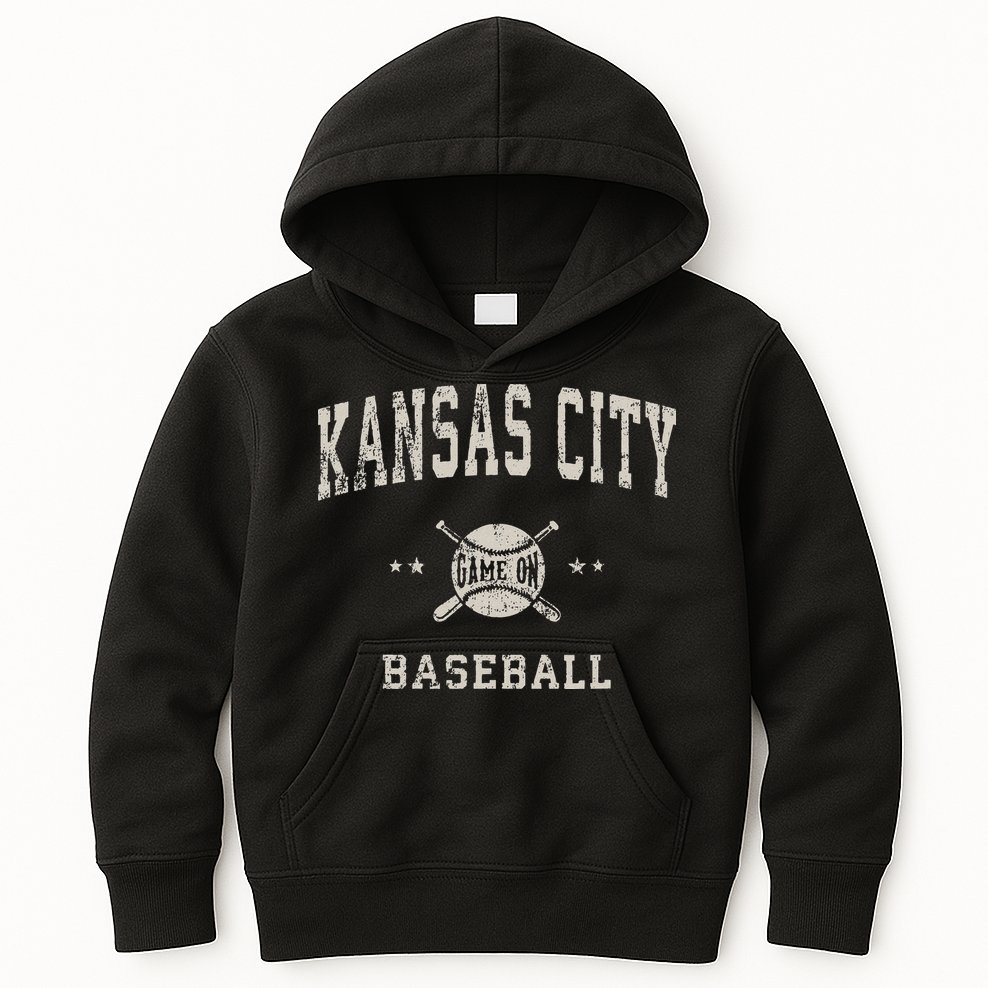 Kansas City Vintage Baseball Throwback Retro Design Kids Hoodie