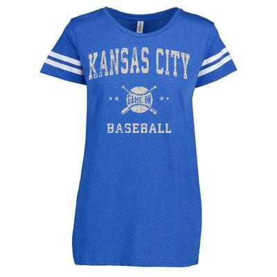 Kansas City Vintage Baseball Throwback Retro Design Enza Ladies Jersey Football T-Shirt