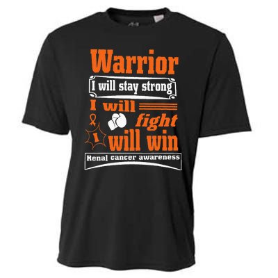 Kidney Cancer Warrior I Will Stay Strong I Will Fight I Will Cooling Performance Crew T-Shirt