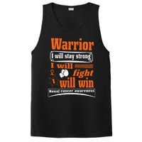 Kidney Cancer Warrior I Will Stay Strong I Will Fight I Will PosiCharge Competitor Tank