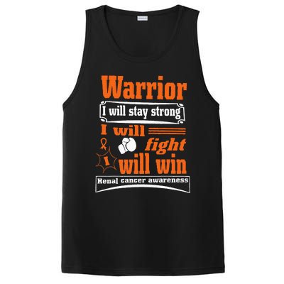 Kidney Cancer Warrior I Will Stay Strong I Will Fight I Will PosiCharge Competitor Tank