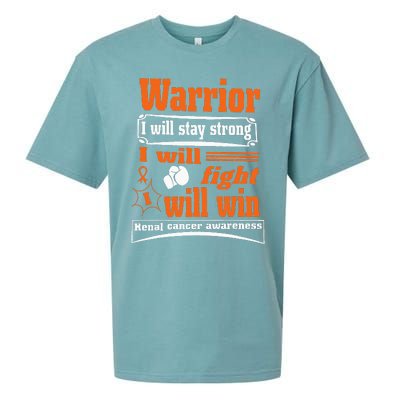 Kidney Cancer Warrior I Will Stay Strong I Will Fight I Will Sueded Cloud Jersey T-Shirt