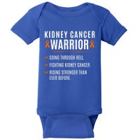 Kidney Cancer Warrior Awareness Survivor To Do List Gift Baby Bodysuit