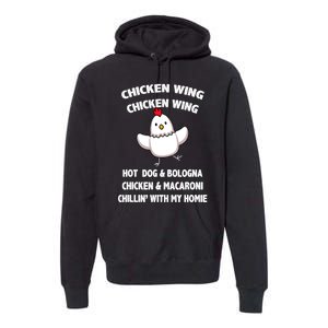 Kids Chicken Wing Chicken Wing Hot Dog And Bologna Toddlers Premium Hoodie