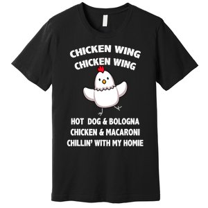 Kids Chicken Wing Chicken Wing Hot Dog And Bologna Toddlers Premium T-Shirt