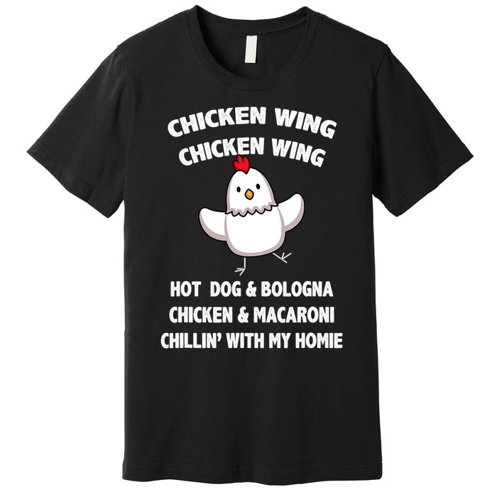 Kids Chicken Wing Chicken Wing Hot Dog And Bologna Toddlers Premium T-Shirt