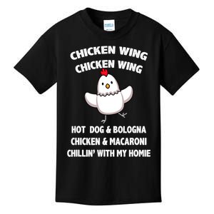 Kids Chicken Wing Chicken Wing Hot Dog And Bologna Toddlers Kids T-Shirt