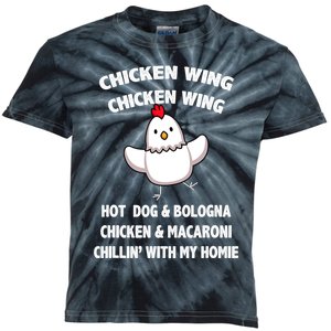 Kids Chicken Wing Chicken Wing Hot Dog And Bologna Toddlers Kids Tie-Dye T-Shirt