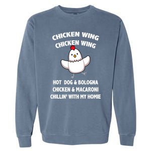 Kids Chicken Wing Chicken Wing Hot Dog And Bologna Toddlers Garment-Dyed Sweatshirt