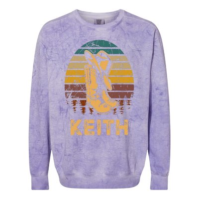 Keith Cowboy Wild West Personalized Team Keith Family Pride Colorblast Crewneck Sweatshirt