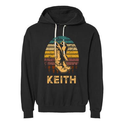 Keith Cowboy Wild West Personalized Team Keith Family Pride Garment-Dyed Fleece Hoodie