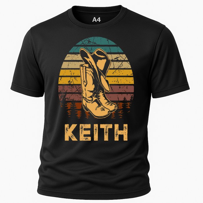 Keith Cowboy Wild West Personalized Team Keith Family Pride Cooling Performance Crew T-Shirt