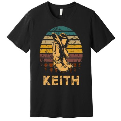 Keith Cowboy Wild West Personalized Team Keith Family Pride Premium T-Shirt