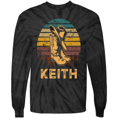 Keith Cowboy Wild West Personalized Team Keith Family Pride Tie-Dye Long Sleeve Shirt