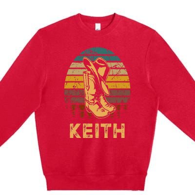 Keith Cowboy Wild West Personalized Team Keith Family Pride Premium Crewneck Sweatshirt