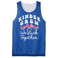 Kinder Crew We Stick Together Kindergarten Has Heart Teacher Gift Mesh Reversible Basketball Jersey Tank