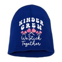 Kinder Crew We Stick Together Kindergarten Has Heart Teacher Gift Short Acrylic Beanie