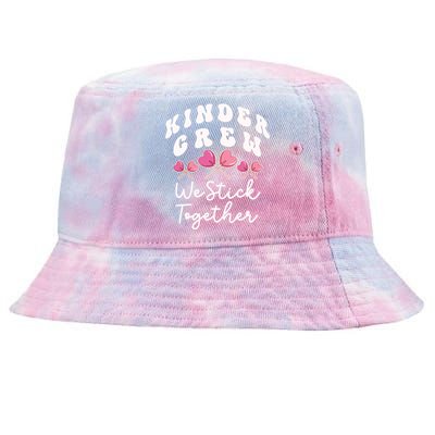 Kinder Crew We Stick Together Kindergarten Has Heart Teacher Gift Tie-Dyed Bucket Hat