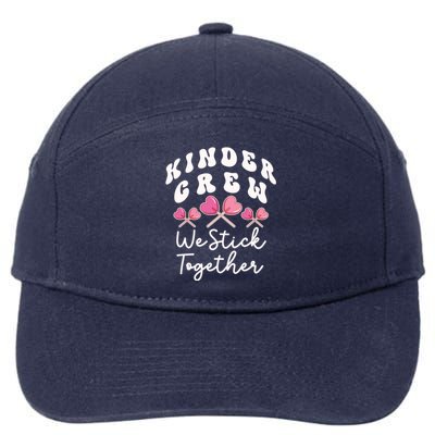 Kinder Crew We Stick Together Kindergarten Has Heart Teacher Gift 7-Panel Snapback Hat