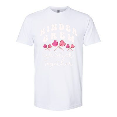 Kinder Crew We Stick Together Kindergarten Has Heart Teacher Gift Softstyle CVC T-Shirt