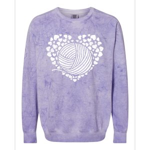 Knit Crocheter Yarn Knitter Crocheting Lover Heart Knitting Cool Gift Colorblast Crewneck Sweatshirt