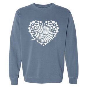 Knit Crocheter Yarn Knitter Crocheting Lover Heart Knitting Cool Gift Garment-Dyed Sweatshirt