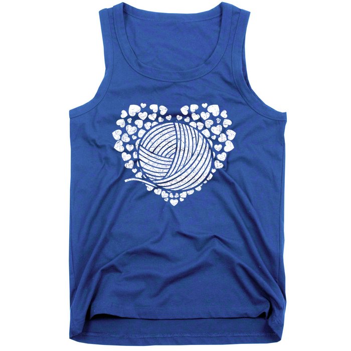 Knit Crocheter Yarn Knitter Crocheting Lover Heart Knitting Cool Gift Tank Top